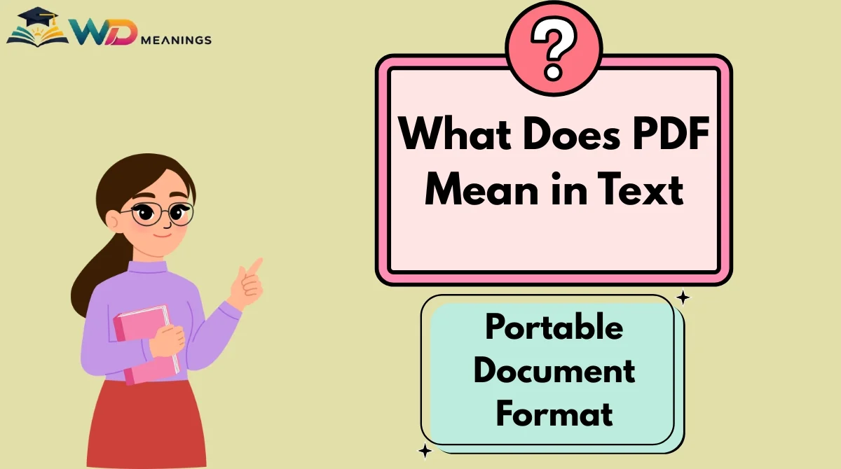 What Does PDF Mean in Text